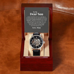 To My Dear Son Always Remember I Love You – Openwork Watch